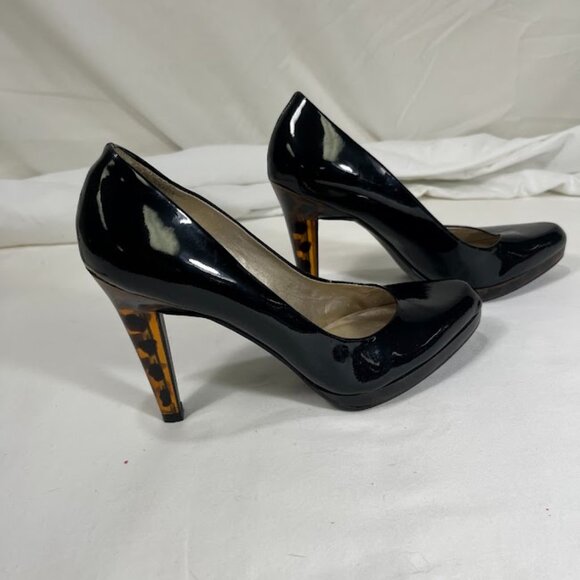 Jessica Simpson Black Patent Leather Pumps with Tortious heels - Size 7.5 - Picture 1 of 8